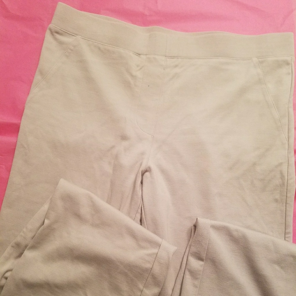 NWT IMAN Suit Soft tan pull on Ponte dressy casual pants & blazer suit - Picture 2 of 7
